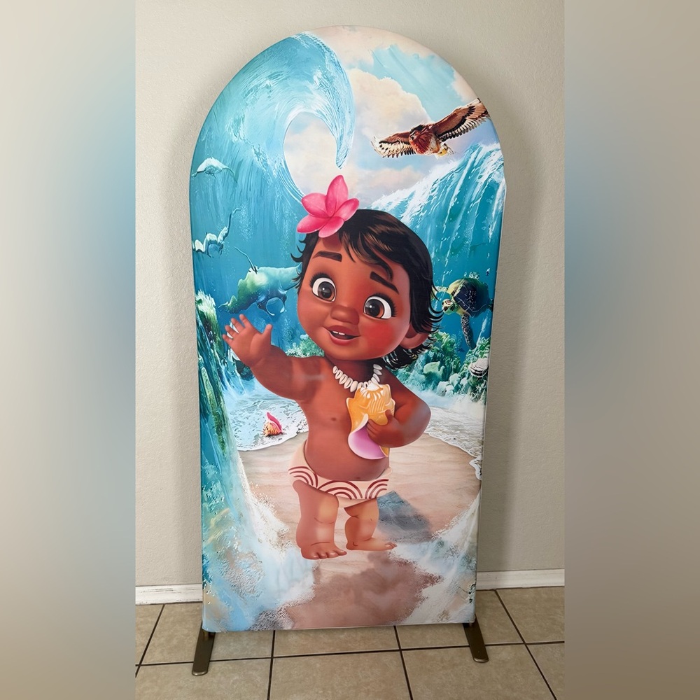 Baby Moana Party Backdrop